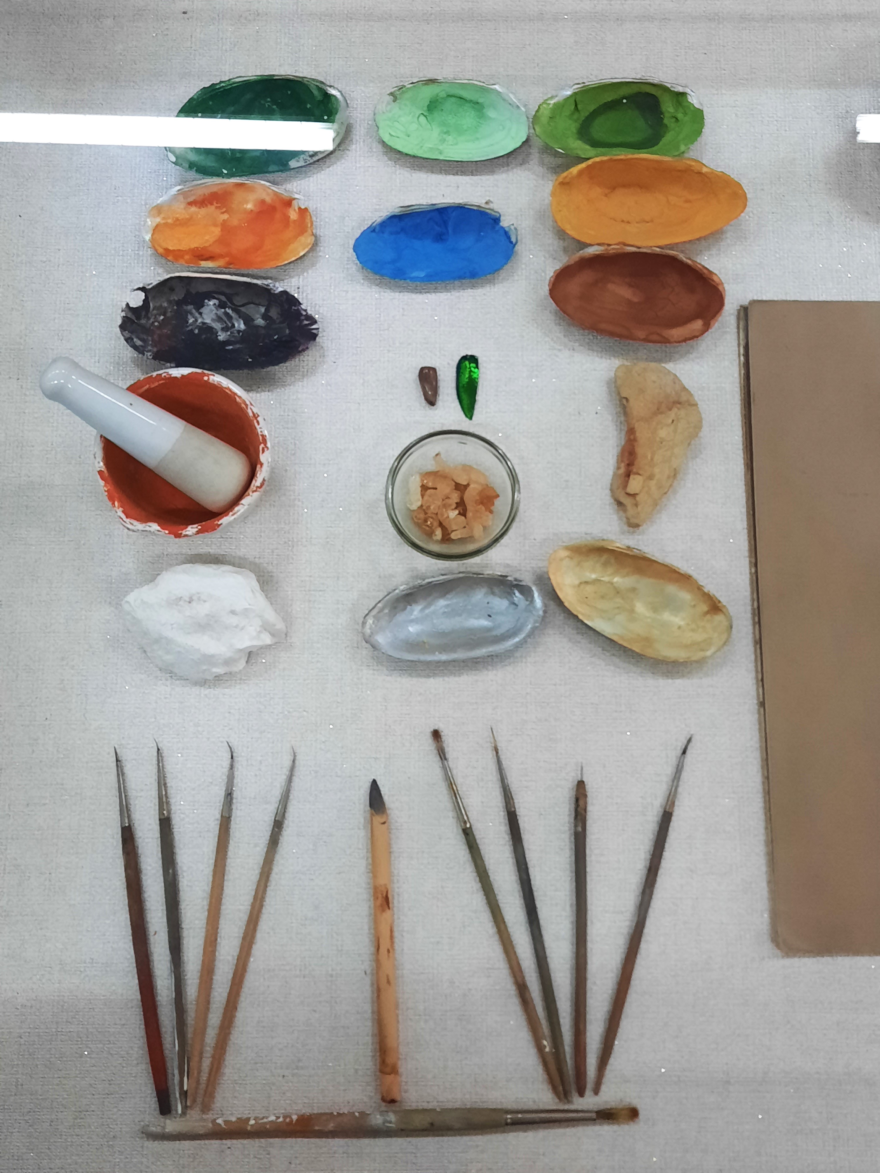 Vijay Sharma's painting tools