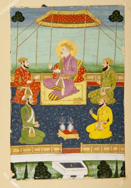 Shah Jahan en bedienden, Museum Volkenkunde, RV-646-5 