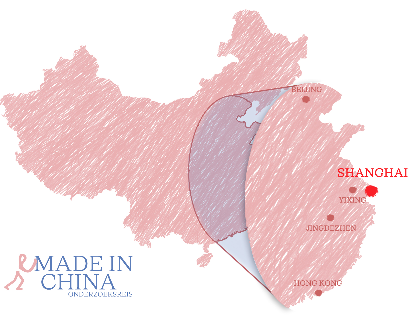 Route van de onderzoeksreis