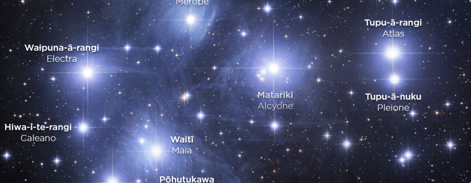 De Matariki sterren. Robert Gendler, CC BY-SA 4.0 <https://creativecommons.org/licenses/by-sa/4.0>, via Wikimedia Commons