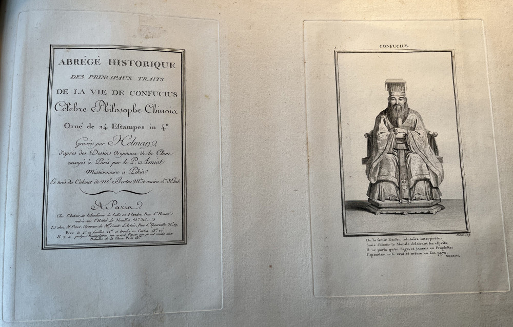 [Abrégé historique des principaux traits de la vie de Confucius, f. 1r, gegraveerd door Isidore-Stanislas Helman.]