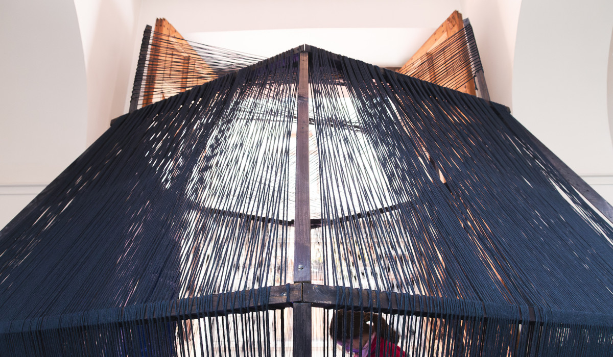 Mapuche kunstinstallatie