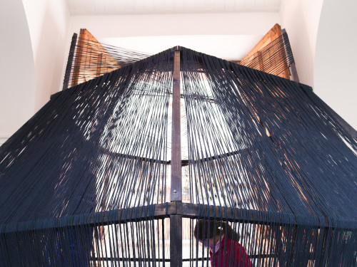 Mapuche kunstinstallatie